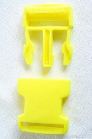 Kunststoffschnallen, 25 mm, gelb