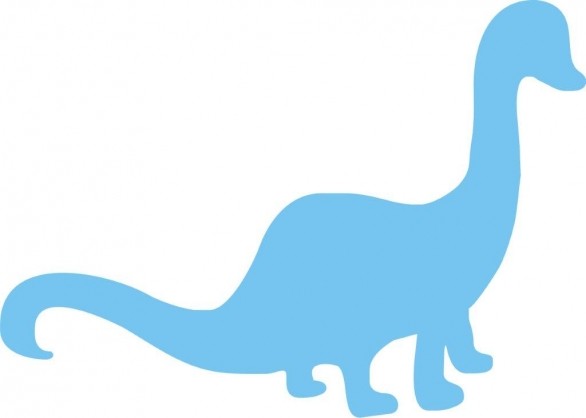 Velouraufbügler Dinosaurier, hellblau