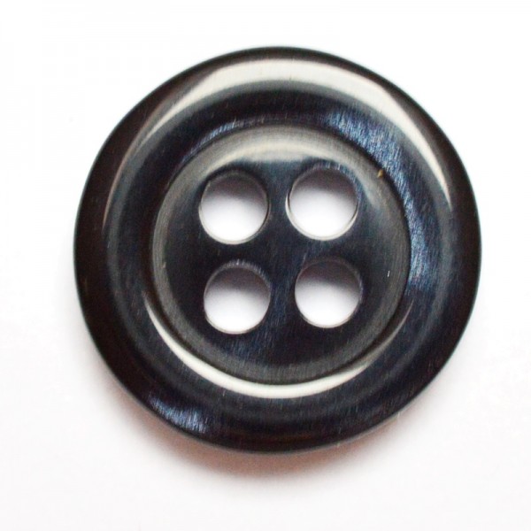Standardknopf mit Rand, 10 mm, nachtblau