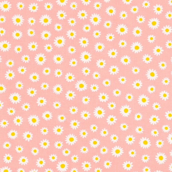Dekostoff/Canvas Little Daisy auf rosa