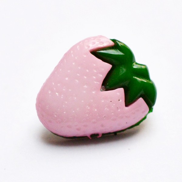 Knopf Mini-Erdbeere, rosa