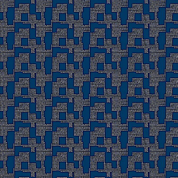 Grafisches Muster dunkelblau, Baumwollstoff