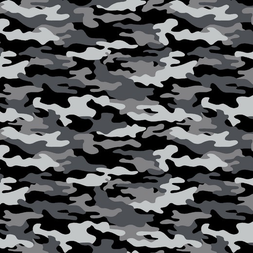 Baumwollpopeline, Camouflage grau, waschbar bei 60°