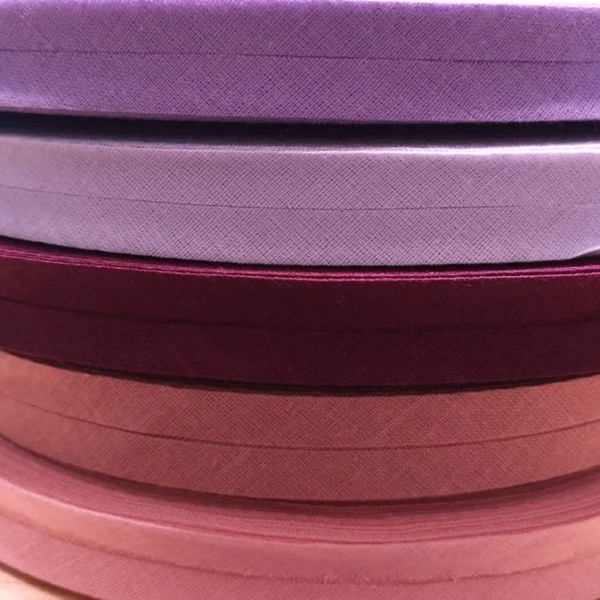 Package Schrägband, 20 mm, berry & lilac, 2 x 5 Meter *SALE*