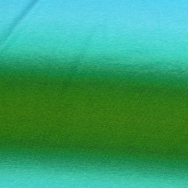 Digitaldruck, Jersey, TIE DYE grün/blau/türkis gestreift