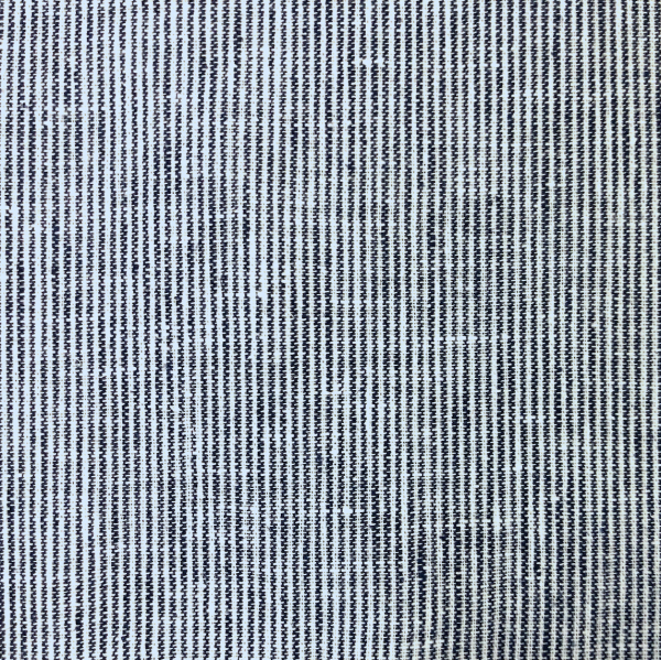 Leinen-Baumwollstoff small Stripes dunkelblau