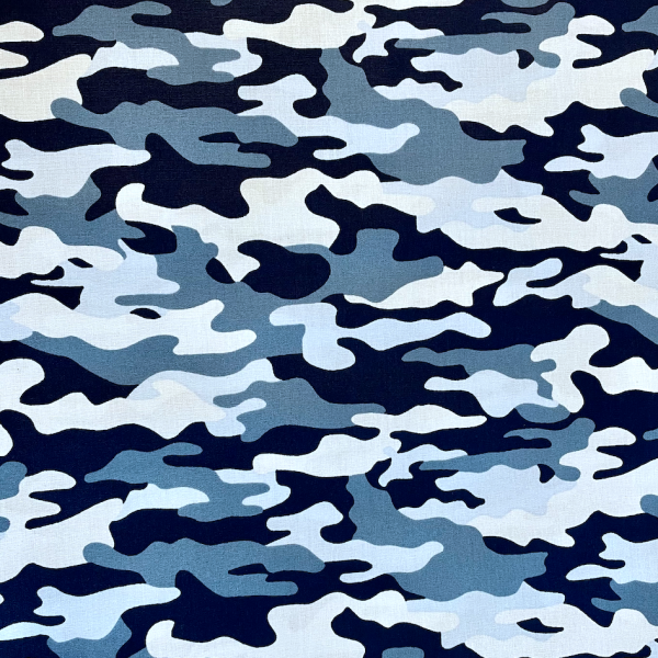 Camouflage blau, Baumwollstoff