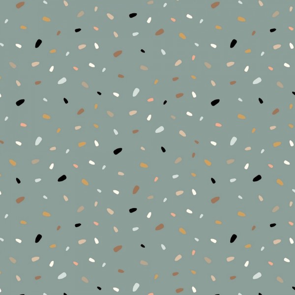 Safari Dots dunkles mint, Jersey *Letztes Stück ca. 70 cm*