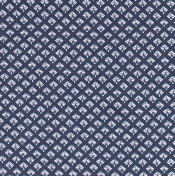 Viskose-Webstoff, Kleine Fächer jeansblau