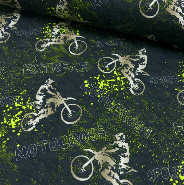 Digitaldruck Motocross mit hellgrün, Jersey