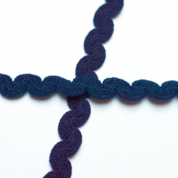 elastische Zackenlitze, dunkelblau