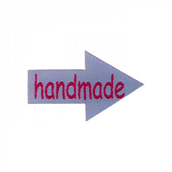 Applikation Pfeil "handmade", hellblau