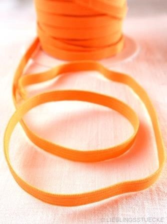 Flachgummi, orange, 8 mm