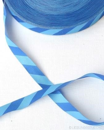 Happy Stripes, blau, Webband
