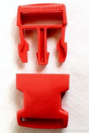 Kunststoffschnallen, 30 mm, rot