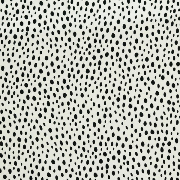 Viskose-Webstoff Dots/Animal-Print offwhite