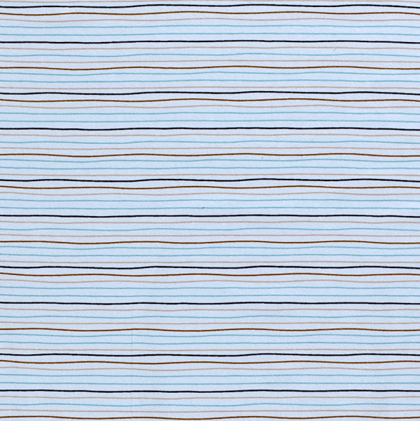 Cool Stripes braun/blau auf hellblau, Jersey, *Letztes Stück ca. 90 cm*