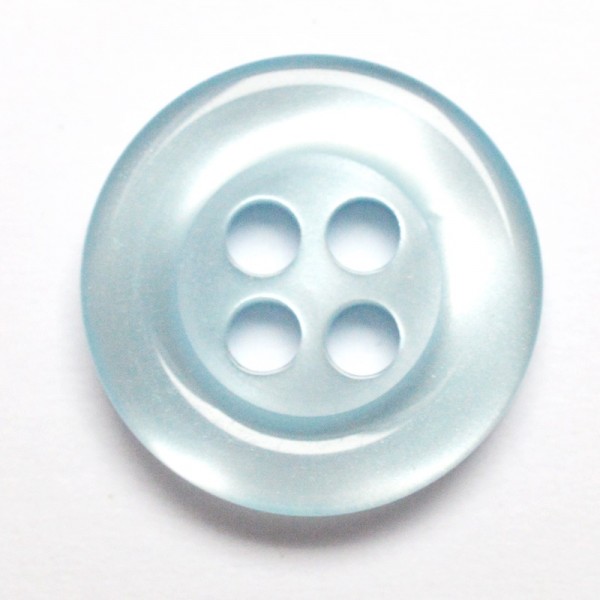 Standardknopf mit Rand, 13 mm, hellblau