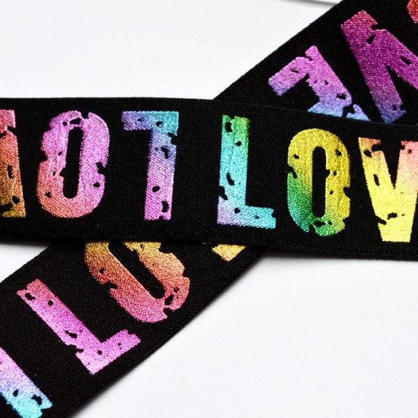 Gummiband breit, Love "Rainbow"