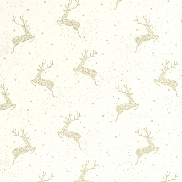 Christmas Deers offwhite/rot Baumwollstoff