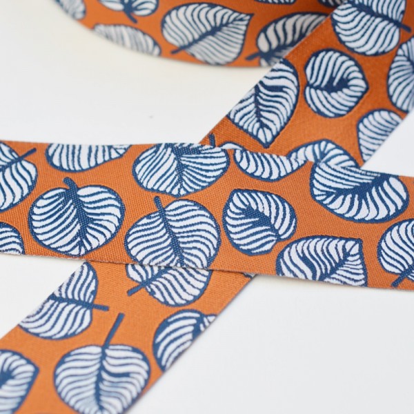 Sew & More, Blätter orange, Webband