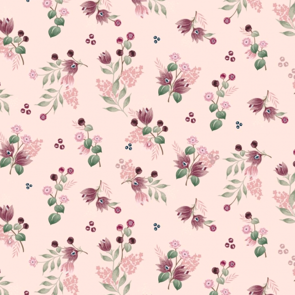 Jersey, Digitaldruck Sommerblümchen rosa, *Letztes Stück ca. 80 cm*