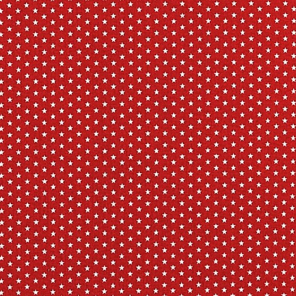Lili Mini Stars, rot, Webstoff, waschbar bei 60°
