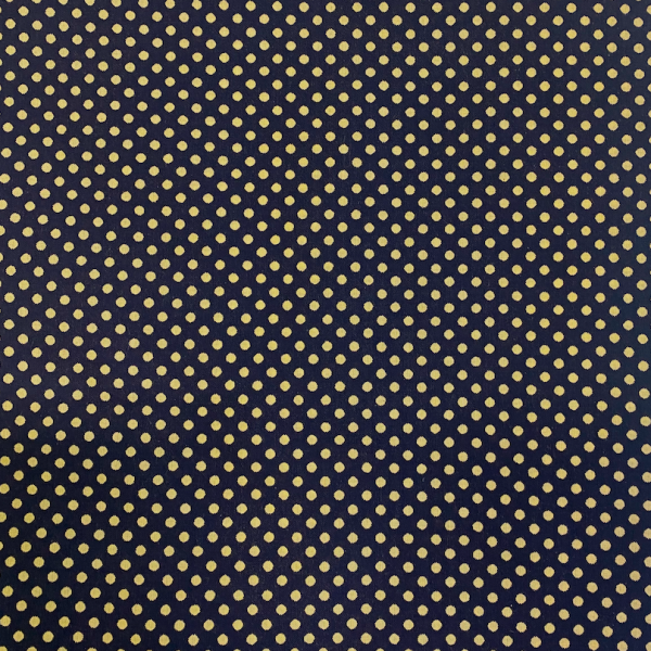 Baumwollstoff Mini Dots beige auf dunkelblau, *Letztes Stück ca. 100 cm*