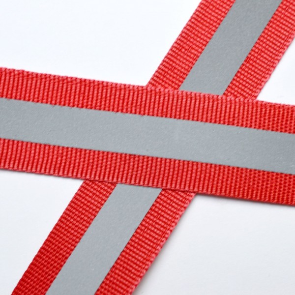 reflektierendes Ripsband, rot, 2 cm breit *Reststück 1,8 m*