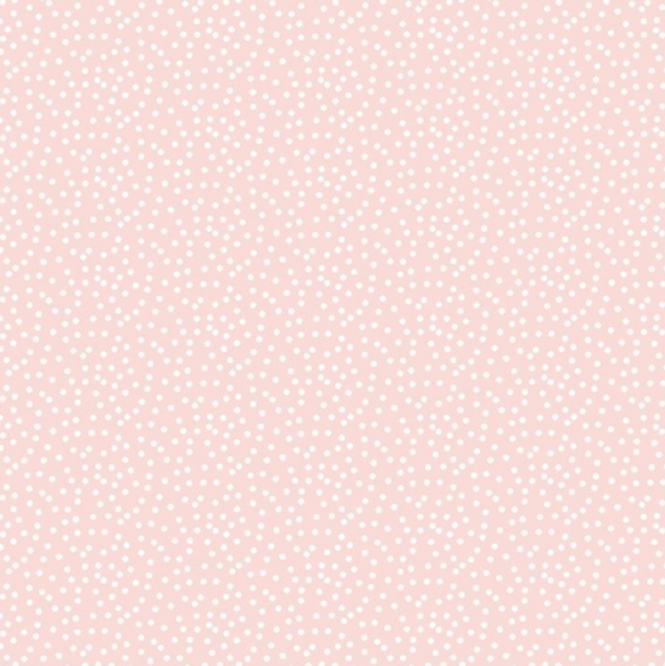 Unregelmäßige Pünktchen weiß auf rosa, Baumwolllstoff