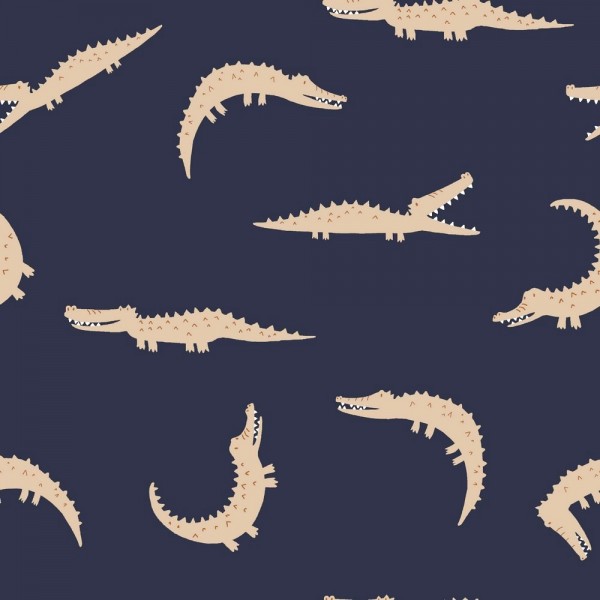 Krokodile auf dunkelblau, Jersey