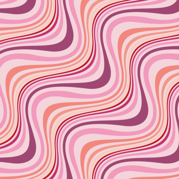 Viskose-Webstoff Digitaldruck, Waves rosa/zyklam