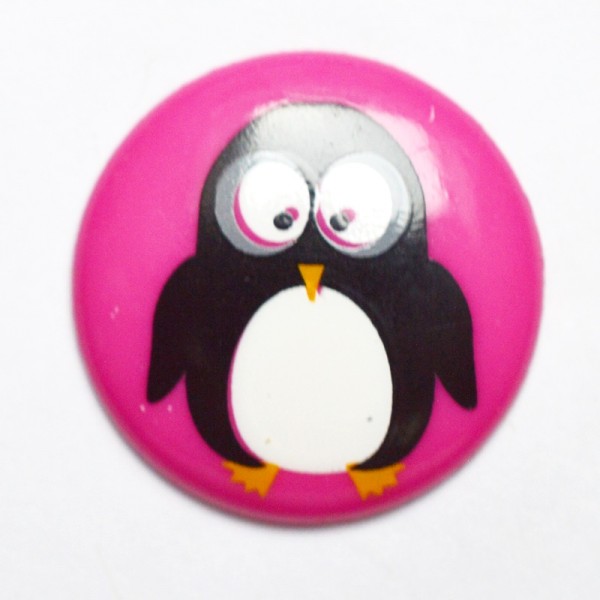 Knopf Pinguin, pink
