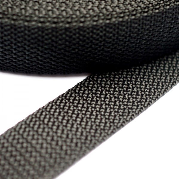 PP-Gurtband, schwarz, 25 mm