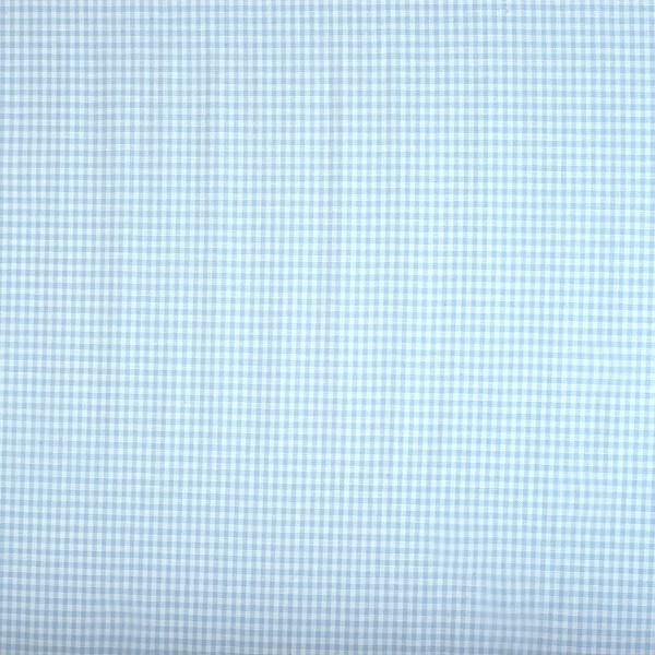 Vichykaro, klein, hellblau-weiß kariert, waschbar bei 60°