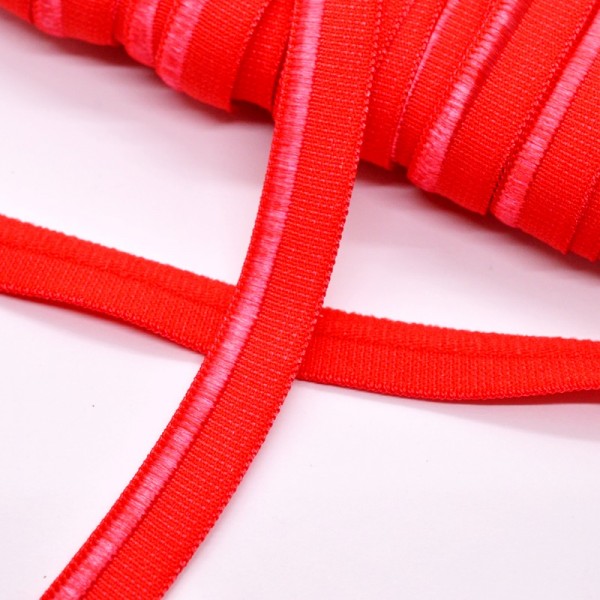 elastische Paspel matt/glänzend, rot