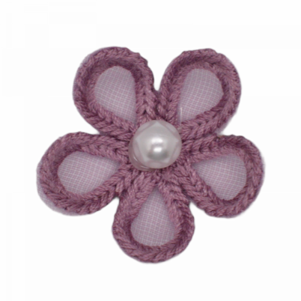 Monofil-Blüte mit Perle, mauve