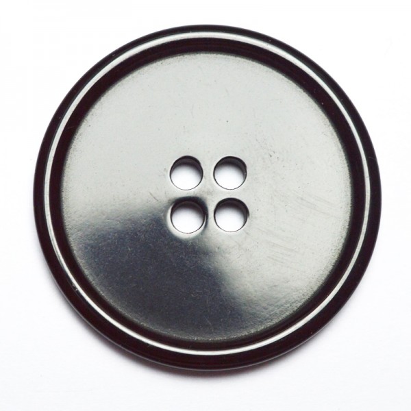 großer Knopf, schwarz, 34 mm
