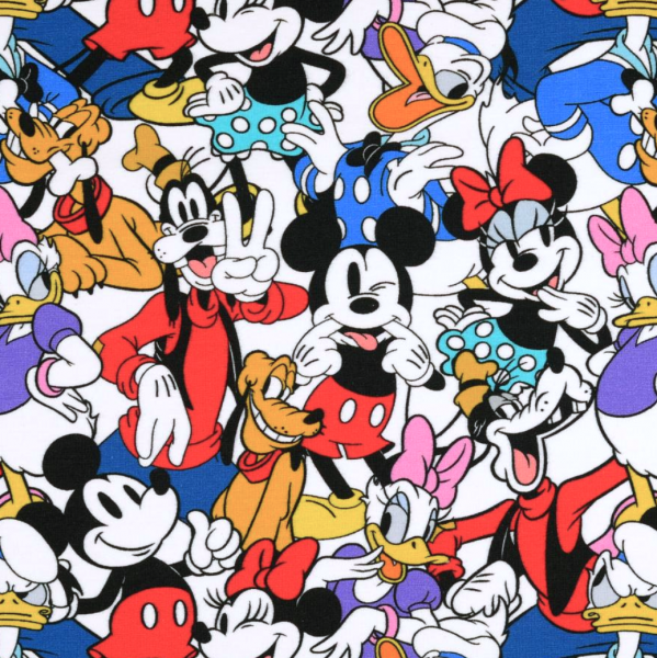 Jersey, Digitaldruck Mickey Mouse bunt