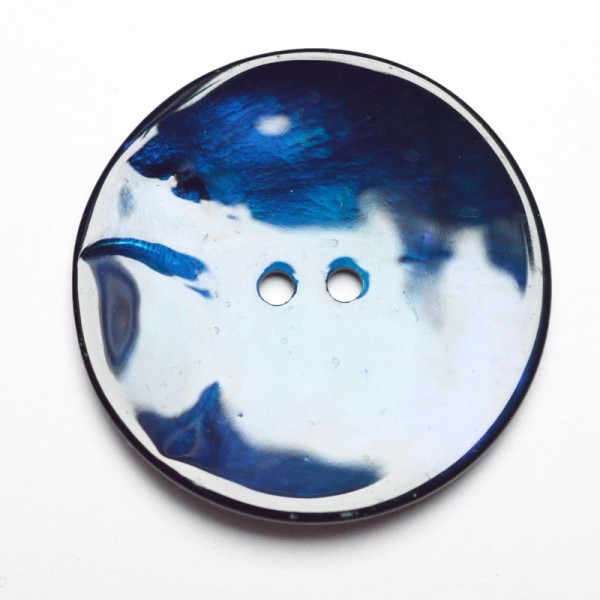 Perlmuttknopf, dunkelblau, 34 mm