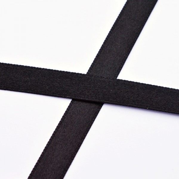 Satinband, 10 mm, schwarz