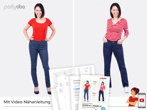 Jeans #1 & #2 - Kombi-Paket regular waist, slim/straight legs by Pattydoo