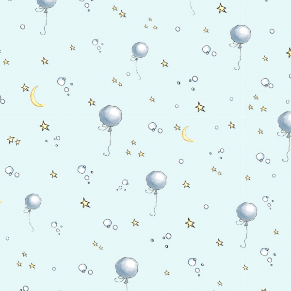 Jersey, Digitaldruck Kleiner Luftballon hellblau