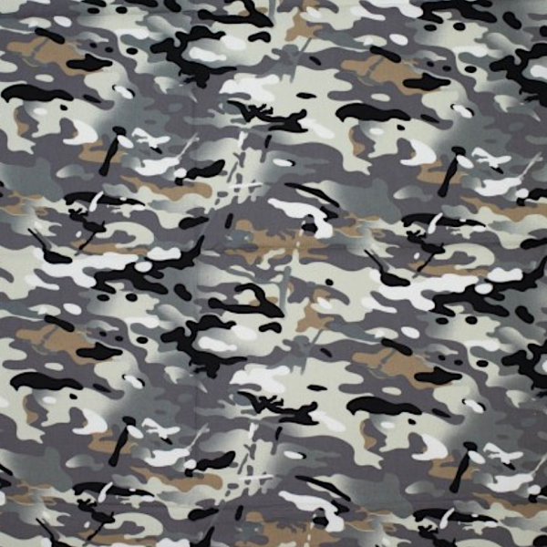 Peter, Camouflage grau/braun, Baumwollstoff