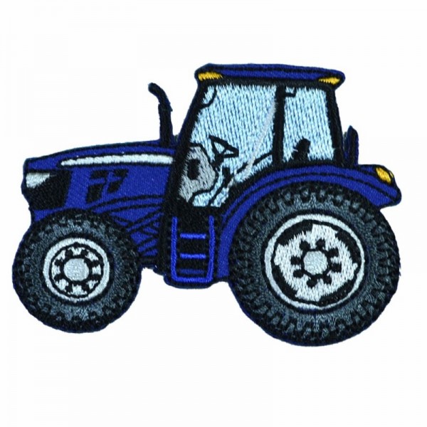 Applikation Traktor Nr.2, blau