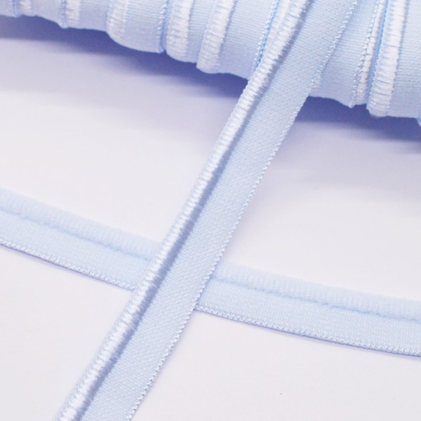 elastische Paspel matt/glänzend, hellblau