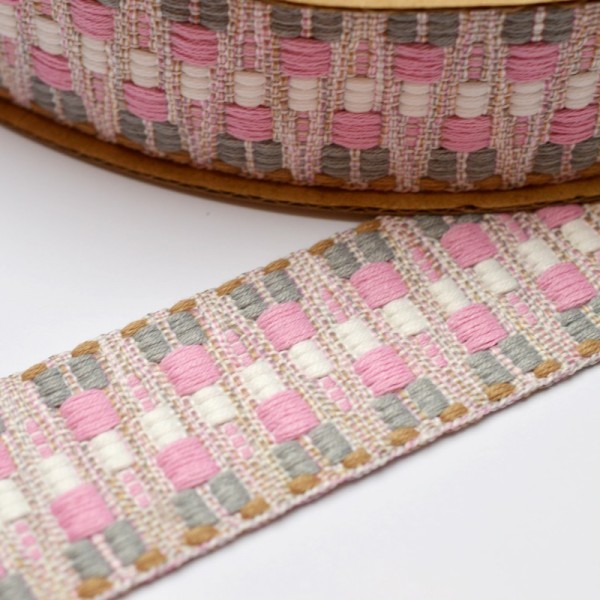 Gurtband Multicolor rosa/grau