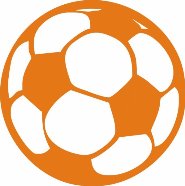 Velouraufbügler Fußball, orange