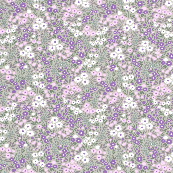 Jersey, Digitaldruck Blumenwiese, mint/lila