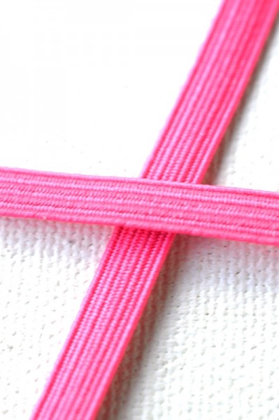 Flachgummi, dunkles pink, 6,5 mm